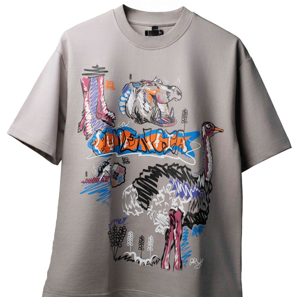 HIPPO & OSTRICH ART