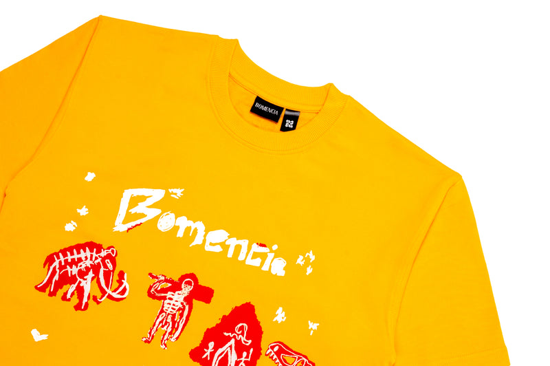 CAVEMAN CLANE ART YELLOW