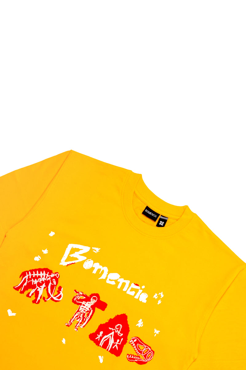 CAVEMAN CLANE ART YELLOW