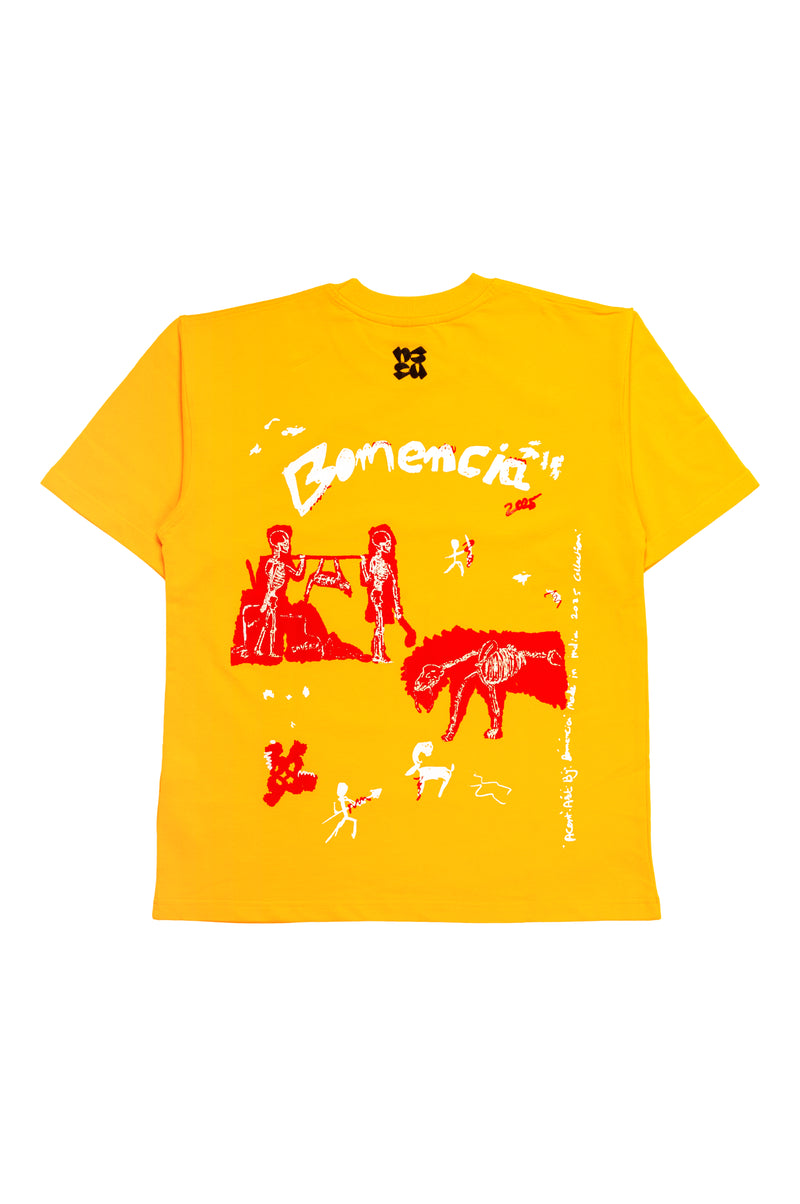 CAVEMAN CLANE ART YELLOW